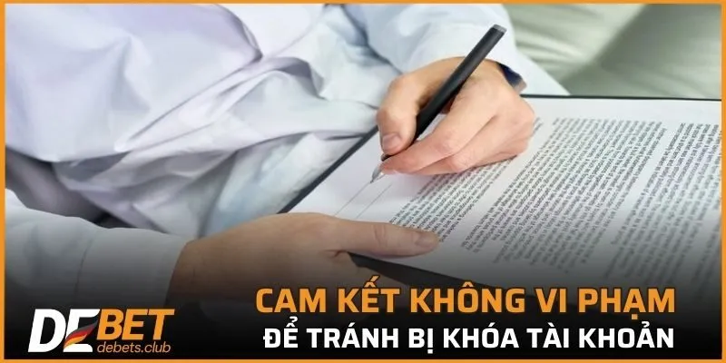Cam kết không vi phạm để tránh bị khóa tài khoản game