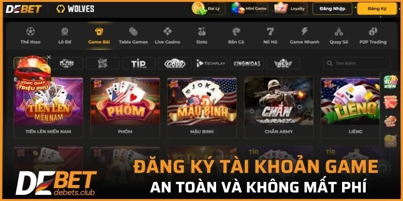 Đăng ký tài khoản game nền tảng an toàn và không mất phí